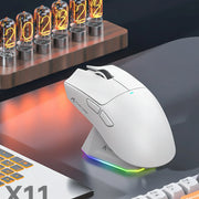 ATTACK SHARK X11 Tri-Mode Lightweight Gaming Mouse have PAW3311,22000DPI,400IPS,40G,59g,Magnetic Fast Charging,RGB backlight