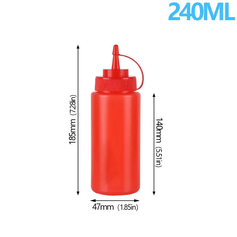 Large Squeeze Condiment Bottles with Nozzles Ketchup BBQ Sauces Olive Oil Bottle Dispenser Squeeze Sauce Bottle Kitchen Gadget