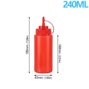 Large Squeeze Condiment Bottles with Nozzles Ketchup BBQ Sauces Olive Oil Bottle Dispenser Squeeze Sauce Bottle Kitchen Gadget