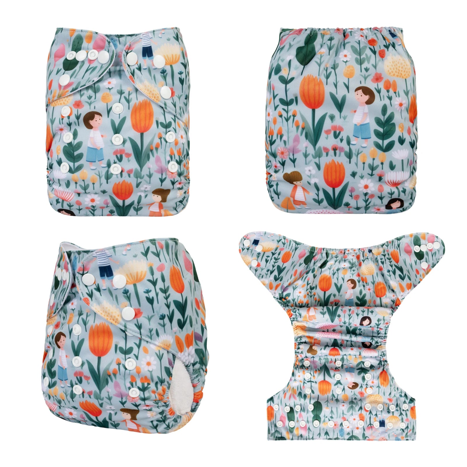 ALVABABY Modern Cloth Nappy Shell Eco-Friendly Baby Cloth Diaper Shell Adjustable Pocket Diaper Shell for Babies 3-15kg