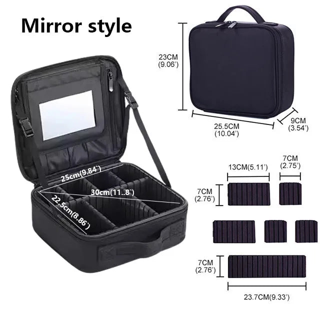 Portable Professional Makeup Case Waterproof Travel Makeup Bag Female Beauty Nail ToolBox For Women Cosmetic Organizer