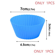 12Pcs Silicone Cup Cake Mold Reusable Cupcake Mould Muffin Pastry Chocolate Pudding Candy Jelly Mold Baking Cookie DIY Tool