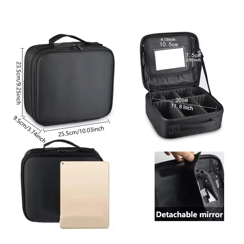 Portable Professional Makeup Case Waterproof Travel Makeup Bag Female Beauty Nail ToolBox For Women Cosmetic Organizer