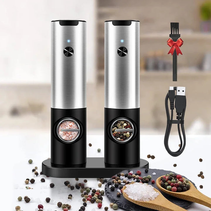 Rechargeable LED Spice Grinder Set