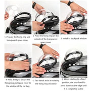 Transparent Space Capsule Pet Backpack Carrier Lightweight Portable Breathable Foldable for Cats Dogs Outdoor Travel Adventure