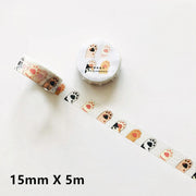 1 Roll Cute Kawaii Adorable Cat Adhesive Paper Washi Tape Masking Tape DIY Scrapbooking Stick Label