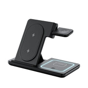 3 In 1 Foldable Wireless Charger Stand LED Fast Charging Station for Samsung S25 S24 S23 Galaxy Watch 2-8 Active Buds Pro