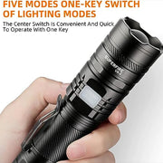 SUPERFIRE  36W High Power LED Waterproof Flashlight  With Wick 26650 Battery Powerful Indicator USB-C Tactical Hunting Lights