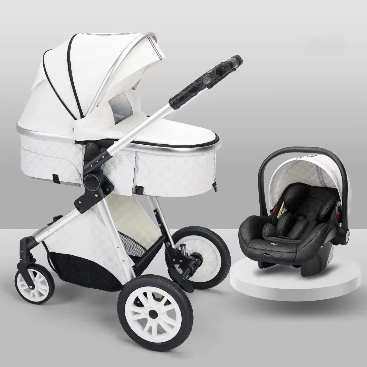 Multi-functional Baby Stroller 3 in1,Portable Baby Carriage,Fold Pram,High Landscape Stroller,Newborn stroller With Car-Seat