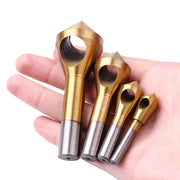 90 Degree Deburring Chamfering Cutter Countersink Drill Bits HSS Titanium Coated Smooth Hole Metal Boring Drill Bit Punch Tool