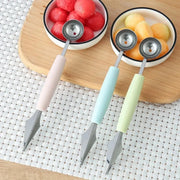 Fruit Spoon Digging Double Headed Stainless Steel Portable Multifunctional Melon Baller Scoop DIY Fruit Platter Ball Tool TMZ