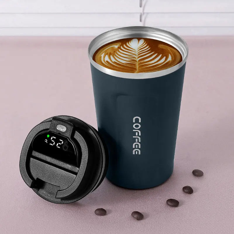 Stainless Steel Tumbler Coffee Mug Smart Travel Thermos Cup Temperature Display Insulated Car Water Cup Portable Vacuum Flasks