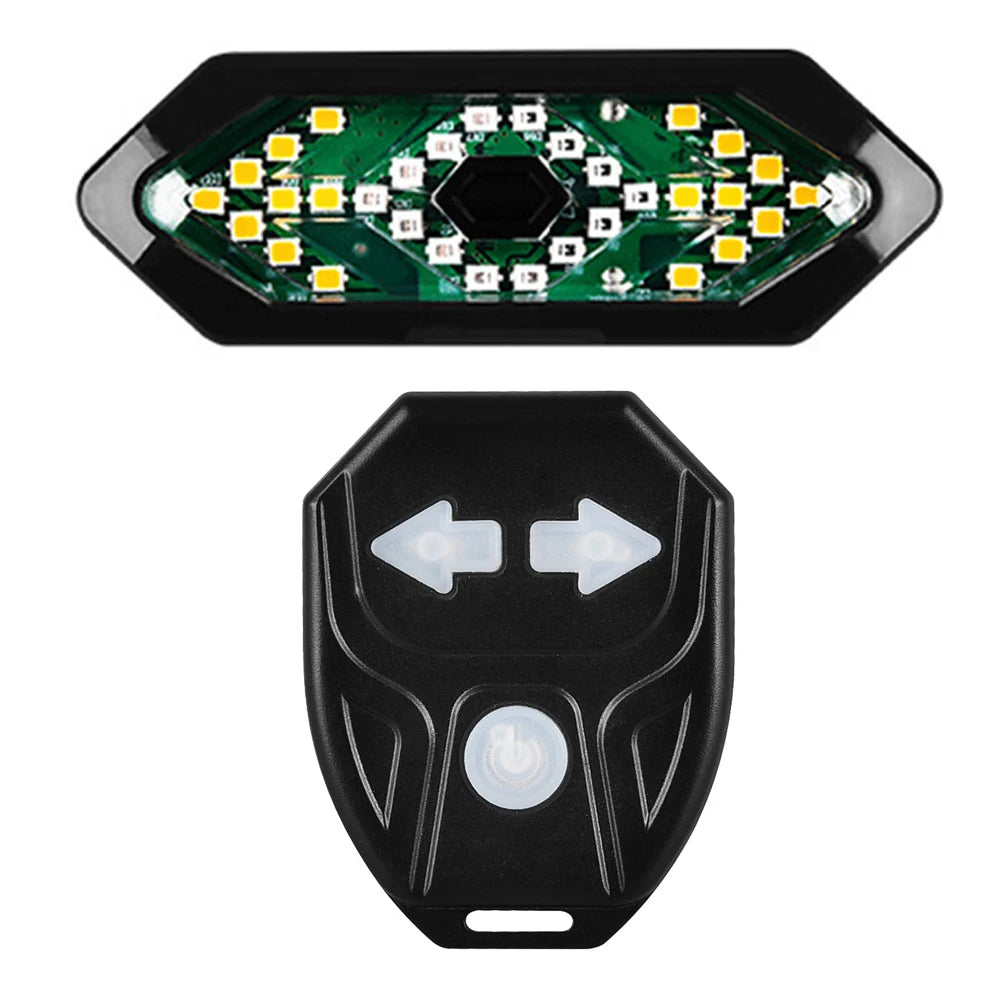 Rechargeable Bike Tail Light with Turn Signals Warning Bike Lights Wireless Remote Control Cycling Back Light for Night Riding