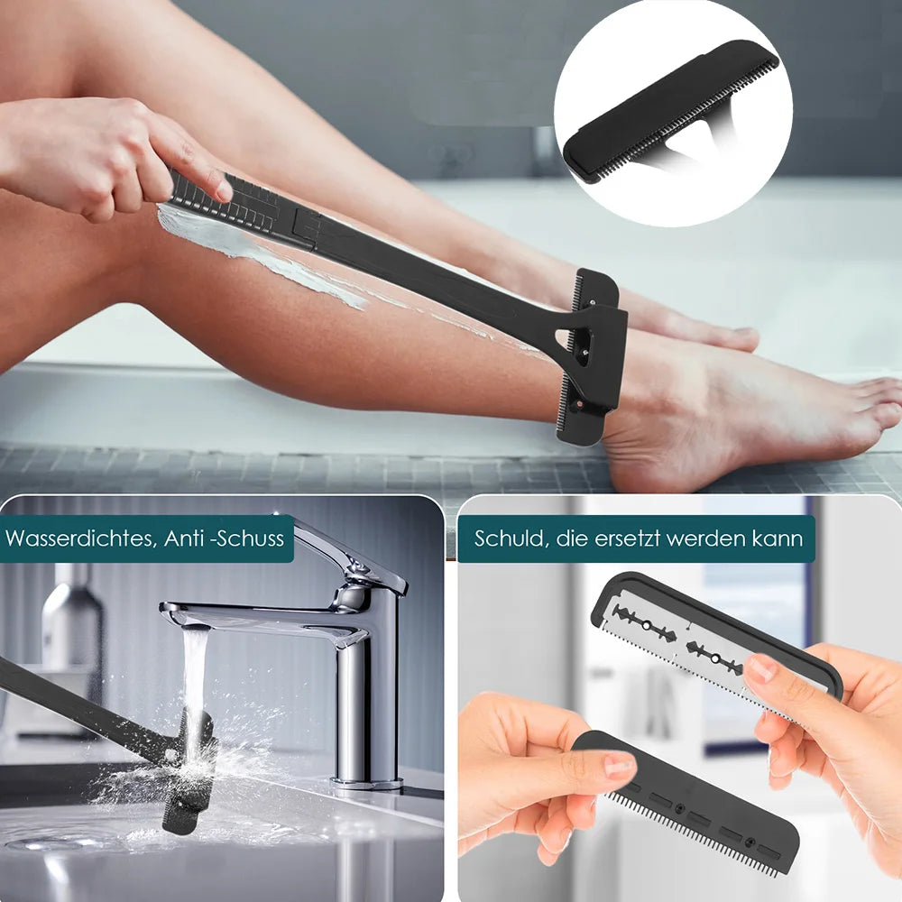 New Men Back Shaver Hair Body Shaver Safety Long Handle Foldable Trimmer Body Leg Long Handle Removal Shaving Razor Tool