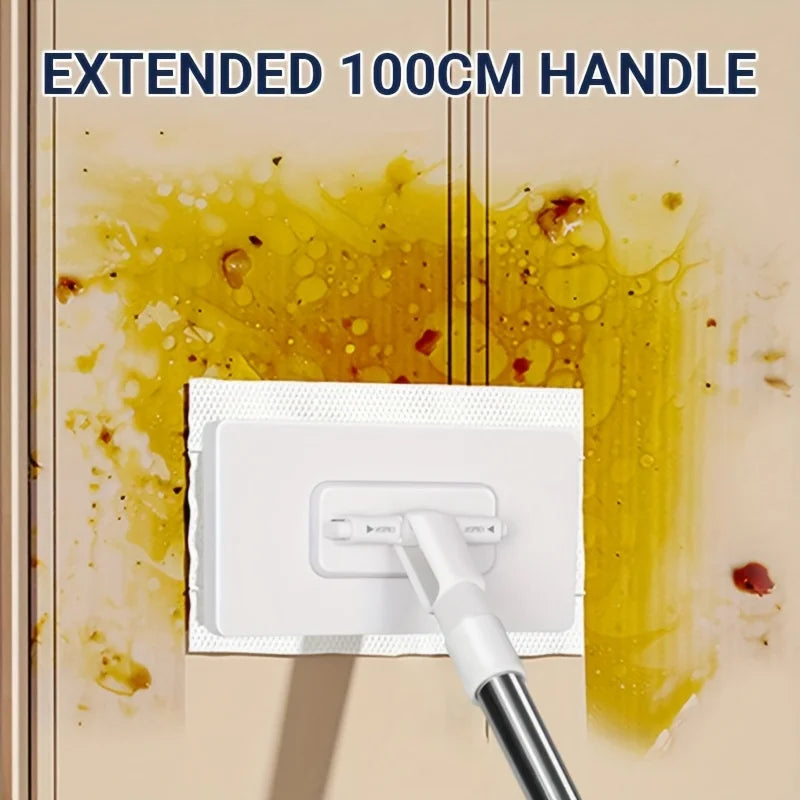 Flat Mop Compatible with Standard Cleaning Cloths for Kitchen, Bathroom, Floors, Windows, Home without Cleaning Towel