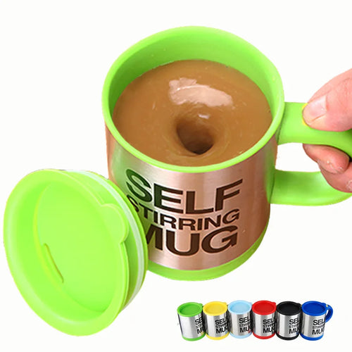 5 Colors Lazy Tazas Self Stirring Mug Coffee Cup Smart Stainless Steel Mugs Copos Inox Tea Cup