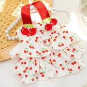 Dog Dress Cute Strawberry Daisy Pattern Skirt Puppy Princess Dresses Chihuahua Yorkie Sweet Skirts Summer Pet Clothes