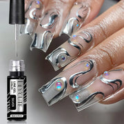 LILYCUTE 5ml Reflective Glitter Liner Gel Nail Polish Superflash Colorful Sparkling Graffiti Painting Stripe Pull Line Nail Gel