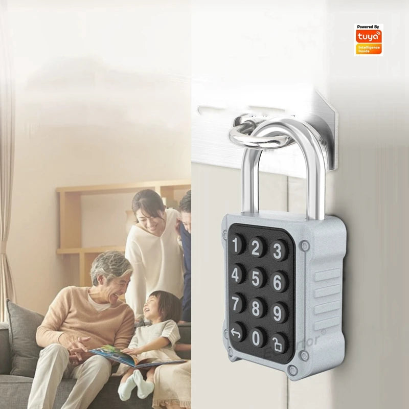 Tuya Bluetooth APP Remote Electronic Smart Padlock Password Door Lock Security Safety Bag Box Drawer