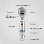 U13A Digital Microscope,Mini Pocket Handheld USB 2MP 1000x Magnification Camera WiFi Endoscope