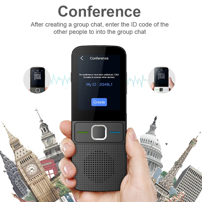 T10 Smart Voice Translator 137 Multi Languages In Real Time Online Instant Off Line Translation AI Learning Conversion