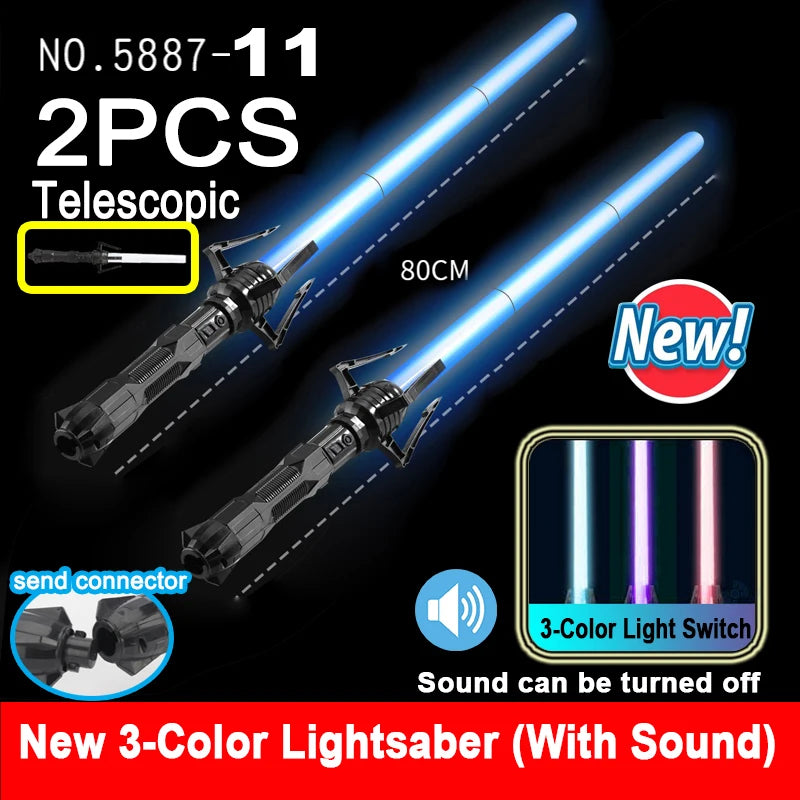 New RGB Lightsaber Laser Sword Toys Light Saber 7 Colors Change Kids Soundfonts Force FX FOC Blaster Toys Jedi Laser Sword Gifts