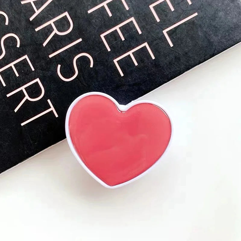 Universal Heart Shaped Phone Socket Holder Finger Grip Bracket Support Telephone for IPhone 15 14 13 Samsung Pocket Socket Stand