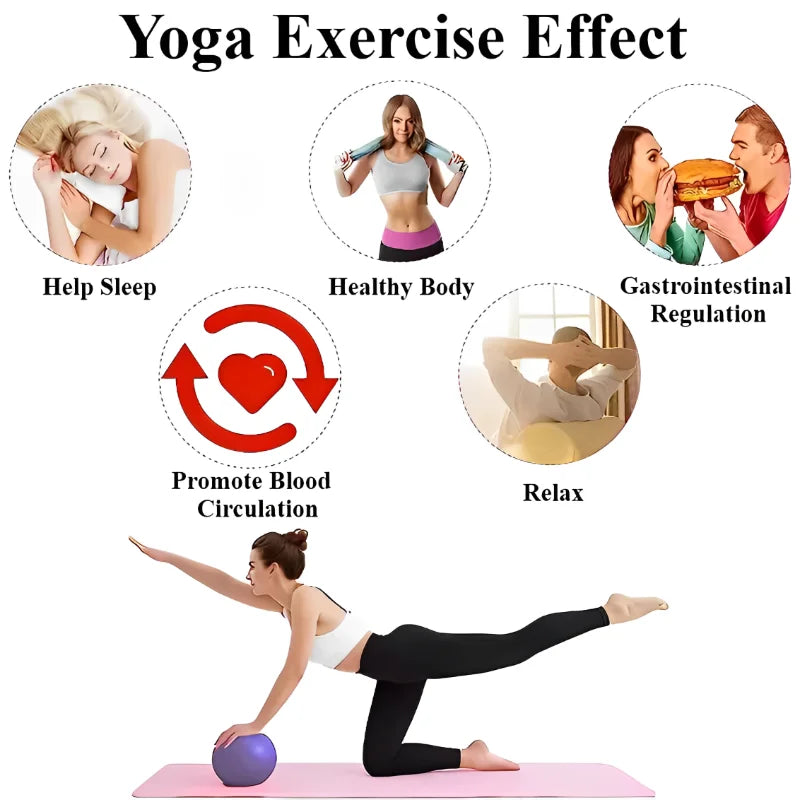 Yoga Pilates Explosion-Proof Ball Exercise Gymnastic Fitness Balance Gym Core Indoor Training Mini Balls Small Therapy Improves