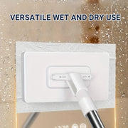 Flat Mop Compatible with Standard Cleaning Cloths for Kitchen, Bathroom, Floors, Windows, Home without Cleaning Towel