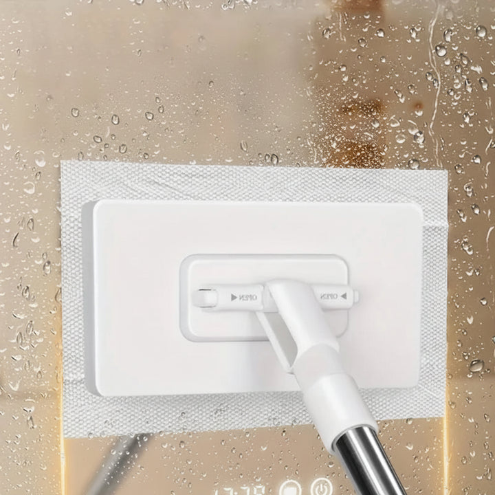 Flat Mop Compatible with Standard Cleaning Cloths for Kitchen, Bathroom, Floors, Windows, Home without Cleaning Towel