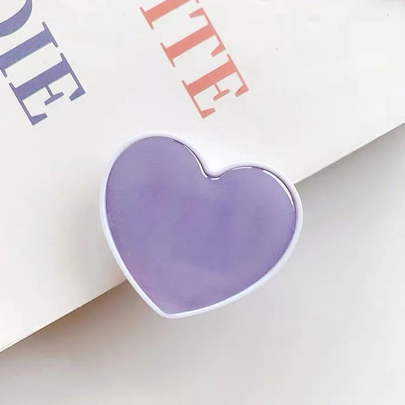 Universal Heart Shaped Phone Socket Holder Finger Grip Bracket Support Telephone for IPhone 15 14 13 Samsung Pocket Socket Stand