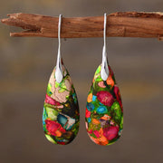 Bohemian Emperor Stone Geometric Pendant Earring Popular Natural Stone Jewelry Earrings for Women Luxury Boho Original earring