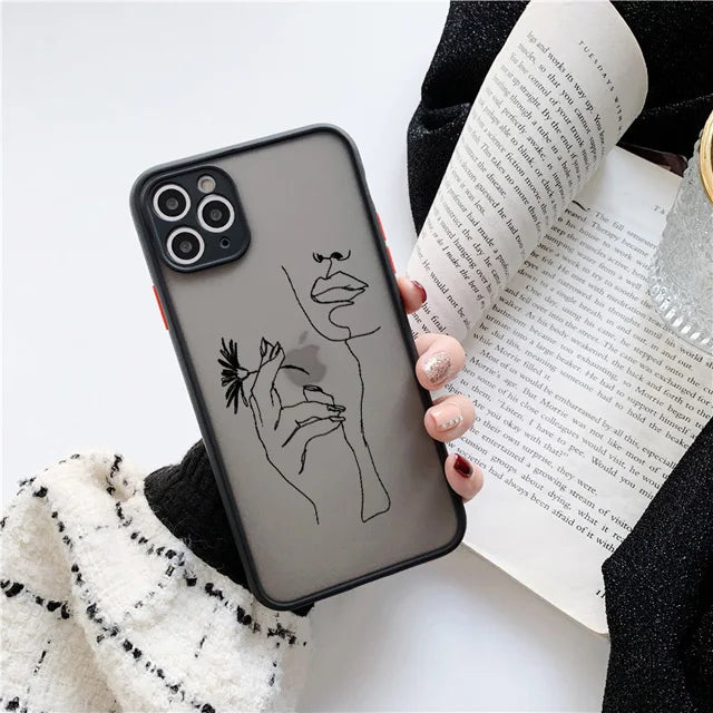 Art Retro Abstract Geometry Phone Case For iPhone 17 15 13 12 Mini 14 X Xs Xr 16 11 Pro Max 15 14 Puls Cute Anti-fall Cover