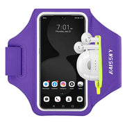 HAISSKY Zipper Pocket Running Sports Armband For iPhone 17 16 15 Pro Max 14 Plus 13 Men Women Outdoor Touch Screen Belt Arm Bags