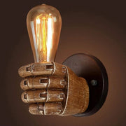 Nordic Retro Resin Wall Lamp Left Hand Right Hand Fist Sconces Wall Fixture Home Decor Light Indoor Restaurant Bar Decoration