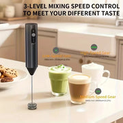 Rechargeable 3-Speed Electric Handheld Food Mixer Kitchen Egg Beater Milk Frother 1 Jam Machine Beverage Coffee Maker