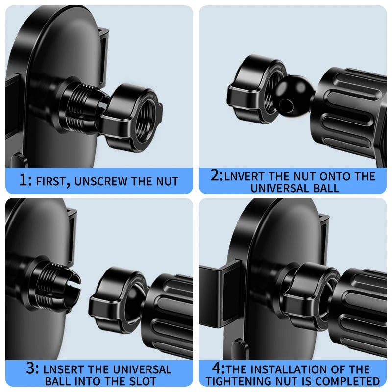 Lcars Car Phone Holder, Universal Gravity Mount for Vehicles, Anti-Shake Vacuum Suction Cup Adhesive Reinforced Holder, Dedicated Phone Holder for Dashboard Navigation and Entertainment, Suitable for Smartphones
