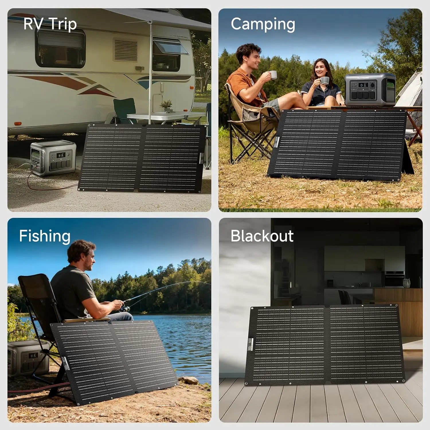 ALLPOWERS SE100 Foldable Portable Solar Panel 100W / 200W Solar Charger 23% Efficient IP67 for PRV Camping RVs Home Off Grid