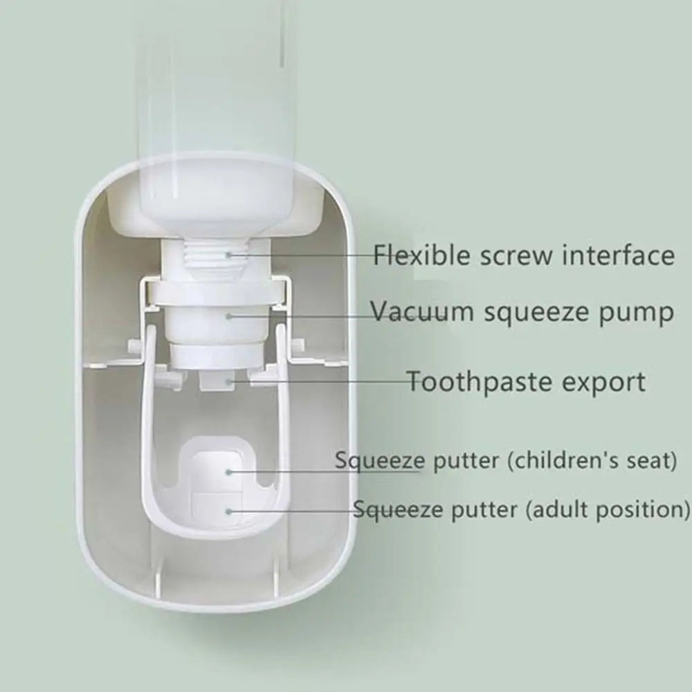 No-punch Lazy Wall Mount Useful Automatic Toothbrush Holder Toothpaste Squeezer Bathroom Accessories Toothpaste Dispenser