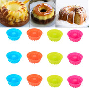 12Pcs Silicone Cup Cake Mold Reusable Cupcake Mould Muffin Pastry Chocolate Pudding Candy Jelly Mold Baking Cookie DIY Tool