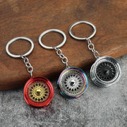 Creative Gear Head Keychain Speed Gearbox Keyring for Car Key Turbo Hub Brake Disc Pendant Shock Absorber Keys Holder Chain Ring