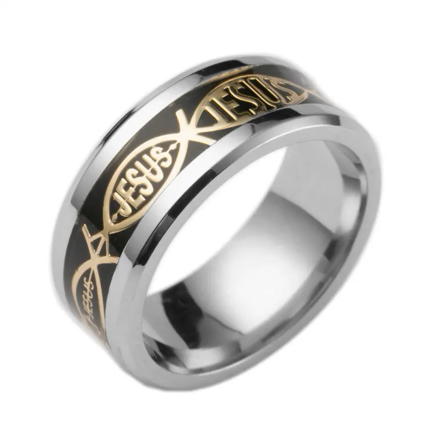 8mm Fashion Stainless Steel Men Jewelry Tungsten Carbide Ring Inlay Meteorite Wedding Bands for Women Jewelry Gifts