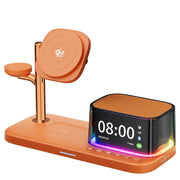 25W Magnetic Wireless Charger Stand Bluetooth Speaker Fast Charging For iPhone Samsung S26 S25/Z Fold 7 Galaxy Watch Ultra 8 7