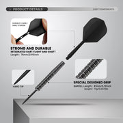 Huanqu Professional Dart Set, Six Needle Darts, Includes Spare Aluminum Shaft Dart Flights and O-Rings, Complete Accessories, Durable Standard Darts, Indoor and Outdoor Competition Training Game Supplies, Universal Dart Set,