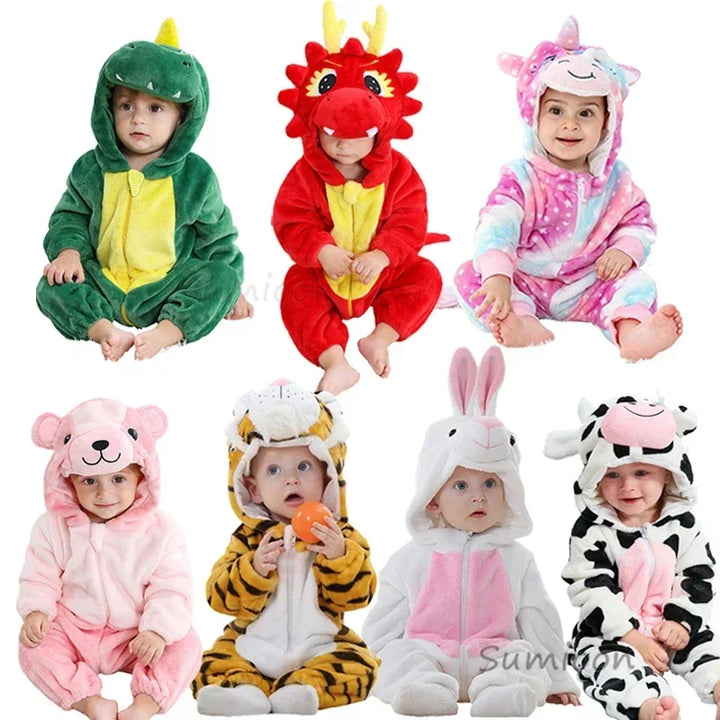 Baby Rompers Winter Kigurumi Lion Costume For Girls Boys Toddler Animal Jumpsuit Infant Clothes Pyjamas Kids Overalls ropa bebes