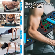 Prone board set, foldable prone board, portable multi-functional prone pole, home and gym equipment, chest muscle trainer