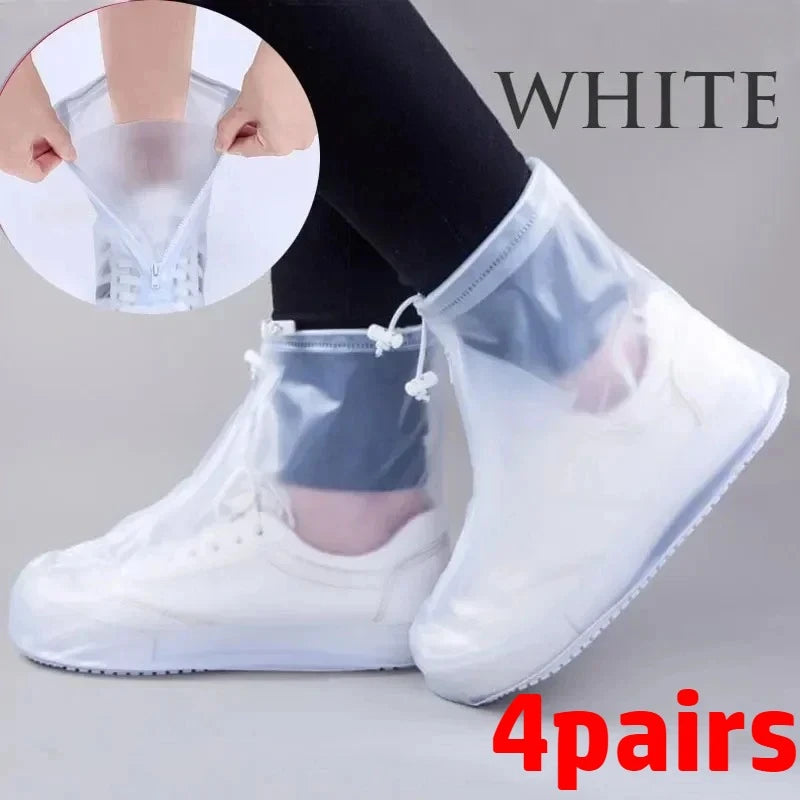 1 Pair Waterproof Shoe Covers, Non-slip Reusable Rain Snow Boot Women Men PVC Outdoor Rainy Reusable Quality Non-slip Shoe Cover
