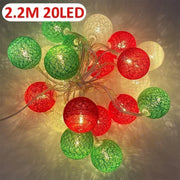 20LED Ball String Lights Lantern Rattan Battery or USB Control Wedding Christmas Decor Lighting Home Party Garden Ornament Lamps