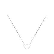 New Simple Stainless Steel Love Heart Pendant Necklace for Women Fashion Geometric Clavicle Chain Necklaces Party Jewelry Gifts
