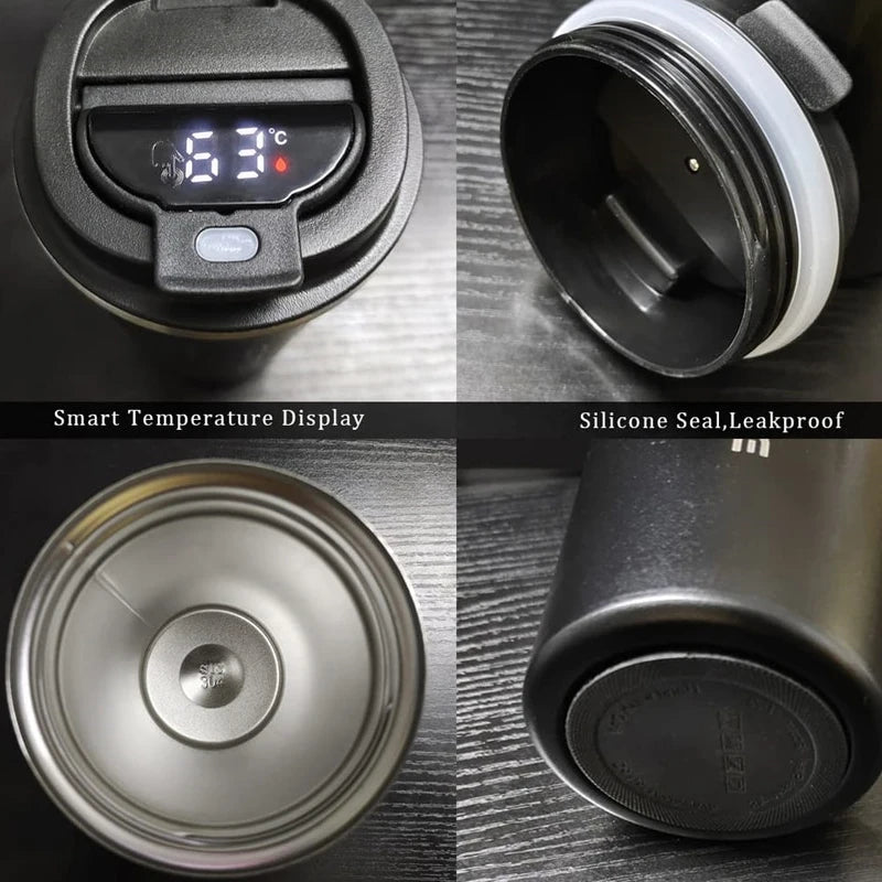 Stainless Steel Tumbler Coffee Mug Smart Travel Thermos Cup Temperature Display Insulated Car Water Cup Portable Vacuum Flasks